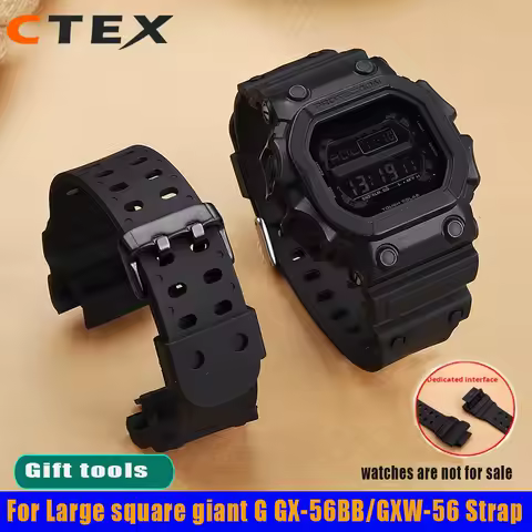For G-SHOCK Casio modified Giant G-Block GX-56BB GXW-56 GX56 Resin Silicone Watch Strap Large G Wate