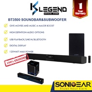 SonicGear BT3500 Soundbar / BT5500 / BT6500 / BT5300 / BT5302 Sound Bar & Subwoofer for TV with Wire