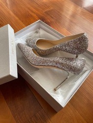 Jimmy Choo Heels 粉紅閃片經典高跟鞋 38.5