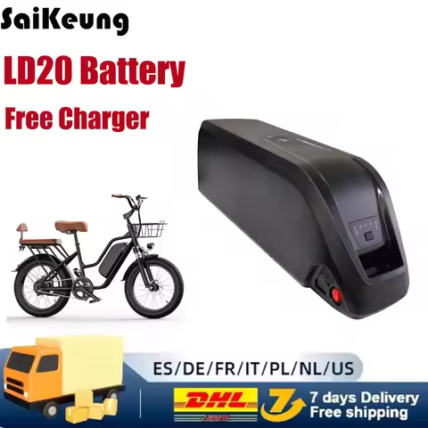48V Hailong Electric Bike LD20 battery with Charger Full Capacity 20Ah 30ah 40ah 45 50ah 60ah Powerf