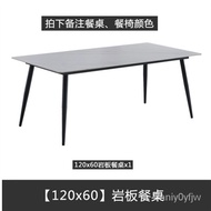 【TikTok】#Stone Plate Dining Table Modern Simple Home Small Apartment Rectangular Economy Nordic Marble Dining Tables and