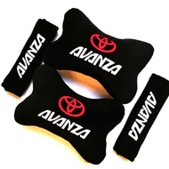 Toyota AVANZA CAR NECK PILLOW + SEAT BELT CAR SEAT HEADREST COVER
