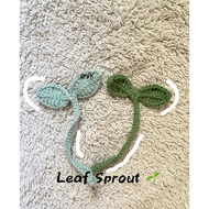 Ready Stock Leaf Sprout Crochet / headphone sprout accessory / multipurpose tie/ bookmark leaf sprou
