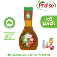 (แพ็ค6)Praise Dressing Italian เพรส น้ำสลัด สไตล์ อิตาเลียน 330มล.