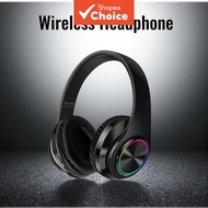 Fashion Bluetooth Headphones Wireless Over-Ear Headsets with Microphone Volume Control for Sports An