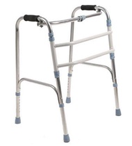 Stainless Steel Walking Frame LightWeight Foldable Adjustable Height 4 Legs Cane Crutch Stick Tongka