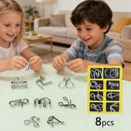 AUGUSTINA Montessori Puzzle Toy, Metal Puzzle 3D Design Wire IQ Games, Casse Tete Intellectual Desig