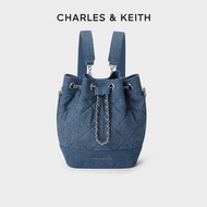 CHARLES and KEITH CK2-10701506ควิลท์ Linger โซ่ถังน้ำกระเป๋าสำหรับผู้หญิง