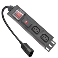 PDU POWER STRIP power socket rack overload protection IEC C13 output Socket C14 Plug 2M Extension Wi