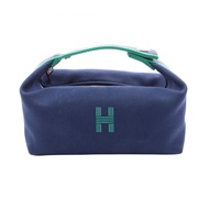 【二手】愛馬仕 HERMES 手提包 Bride à 黑色 PM 藍色海軍藍 H104222M 03 藍色海軍藍帆布 Bride à 黑色 PM 藍色海軍藍