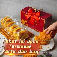 (NOFLY) Hampers roti floss roll / isi 8pcs / abon ayam / roti gulung / oleh oleh / goodie bag ulangt