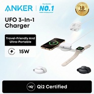 [Gift]Anker MagGo UFO 3-in-1 Charger Wireless Charger Station, Qi2 Certified 15W, Foldable Travel Ch