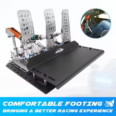 SimRuito Sim Racing LoadCell Pedals 3mm stainless steel Racing Simulator Cockpit Pedals For Pc Game 
