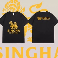 พร้อมส่ง เสื้อSINGHA BEER ผ้า  เสื้อยืด เบียร์ ช้าง ใส่ได้ ทั้ง ชาย หญิง ผ้าบาง ใส่สบาย ไม่หด ไม่ย้ 