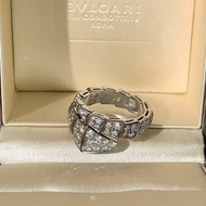 BVLGARI寶格麗SERPENTI VIPER蛇頭白金滿鑽蛇戒s碼， 2023購入