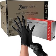 1st Choice 5 mil Industrial Black Nitrile Disposable Gloves