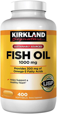 美國 Kirkland 深海魚油膠囊 1000mg (400粒) 含 Omega-3 脂肪酸, [平行進口]