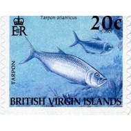 British Virgin Islands : Stamps Mackerel Barracuda Wahoo Tarpon : Set of 4