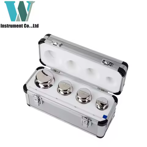 1KG 2KG 5KG Stainless Steel Weighing Weights Set 4 PCS E1 E2 F1 F2 M1 Knob Type OIML Standard Test W