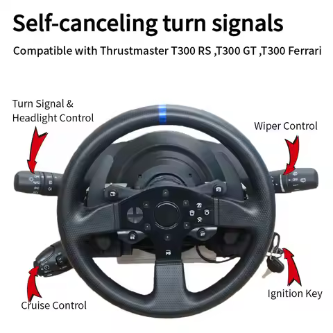 Racing Simulator Steering Wheel Turn Signal Headlight Wiper Auto Rebound Cruise control Switch For T
