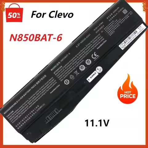 N850BAT-6 6-87-N850S-6U71 Laptop Battery For Clevo N850 N870 N855 N857 N871 N875EP6 Sager NP7850 NP7