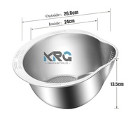 Rice Strainer Stainless Steel Drainer 4-in-1 Fruits Vegetable Strainer Sink Drainer Kitchen Food Str