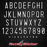 NUMBER STICKERS MOTORCYCLE NUMBER PLATE STICKERS