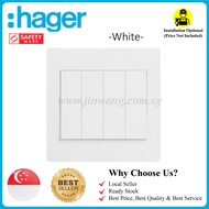 [✅SG Safety Mark&amp;AuthorizedSeller]High Quality Hager wall switch 4 Gang (1W/2W)