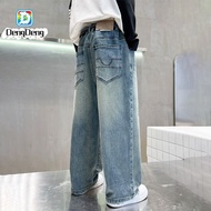 5-14 Years Old Boy Blue Jeans Straight-Leg