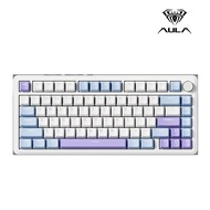 AULA F75 คีย์บอร์ดไร้สาย Gasket Mechanical Keyboard 3IN1 Size 75% รับประกันศูนย์ไทย 2 ปี Sky Violet