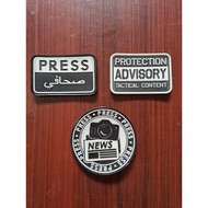 PATCH RUBBER PERS NEWS PROTECTION ADVISORY EMBLEM RUBBER VELCRO