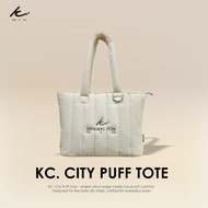 KIM&CO. ORIGINAL - KC. CITY PUFF TOTE กระเป๋า Tote Bag มี 2 สี ขาว/ดำ