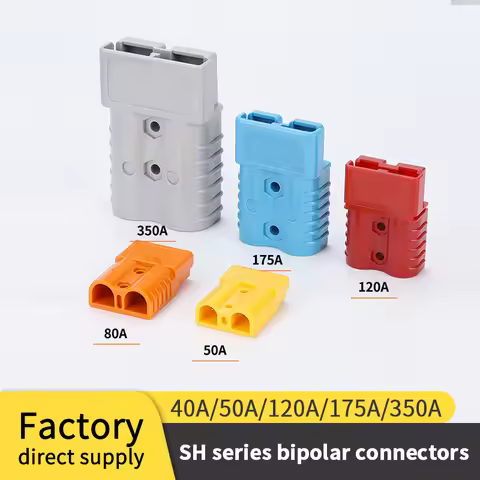 2PCS Anderson plug Electric Forklift Battery Charging Plug High Current Battery Connector 50A/120A/1