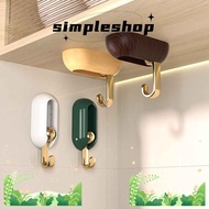 SIMPLE Rotating Wall Hook, ABS Punch-free Towel Key Holder, Durable Adhesive Gadgets 360° Rotating Gadgets Organizer Hook Home