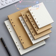 CHIHIRO1X3EE 80Sheets Loose Leaf Paper, Kraft Paper Horizontal Line/Blank Notebook Refill Paper, Hig