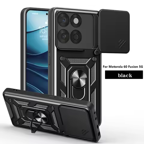 For Motorola Edge 60 Fusion Case Moto edge 60 Phone Case edge 60s Magnetic Ring Holder Armor Slide C