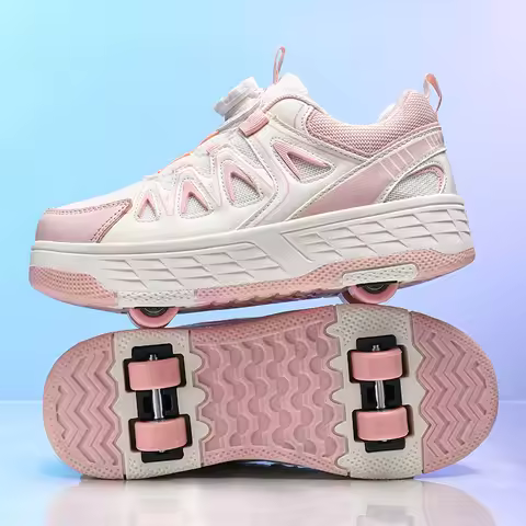Girls Roller Skates Four-wheel Detachable Roller Shoes Children Outdoor Sports Wear-resistant Entert