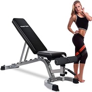 Merax Adjustable Weight Bench 800 LBS Capacity, Incline Decline Exercise Utility Workout Bench 7+4 Positions Adjustable for Multi-Purpose Home Gym Workout