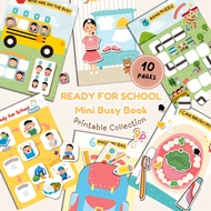 READY FOR SCHOOL Mini Busy Book / Printable Busy Book / Quiet Book / Kids Book / Children Book