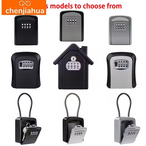 Wall Mount Key Storage Secret Box Organizer 4 Digit Combination Password Security Code Lock No Key H
