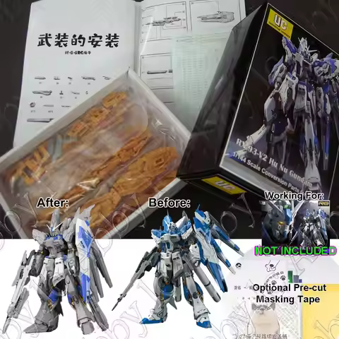 for RG 1/144 RX-93-v2 Hi-Nu Hi v Model RECAST Fortune Meow's Studio Resin Detail Dress up Conversion