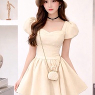 BIGSIZE Puff Sleeve Dress 60-90kg