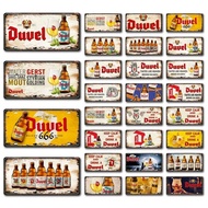 [ Mike86 ]  Duvel Beer Tastes Like Heaven Brewed On Earth Belgium Wine Vintage Painting  Decoration 