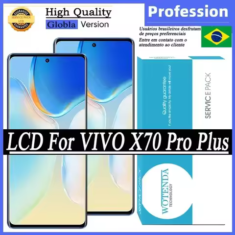 LTPO AMOLED Display for VIVO X70 Pro Plus,LCD Touch Screen,Digitizer Assembly Repair Parts,Tested Be