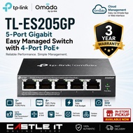 TP-Link TL-ES205GP 5 Port Gigabit Smart Managed PoE+ Switch 65W