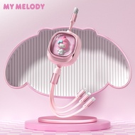 (100W)100% Authentic Sanrio Kuromi Cable 3 in 1 Charging Cable Fast Charging Micro USB Type C Lightn