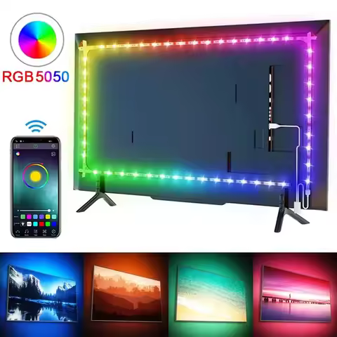 Led USB Strip Light Color Changing 5050 RGB LED Flexible Lights Bluetooth for Children Gaming Room H