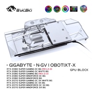 Bykski GIGABYTE GPUบล็อคน้ำหล่อเย็นการ์ดจอคอมพิวเตอร์ส่วนบุคคลLiquid Coolingคลุมทั้งหมดCoolerสำหรับG