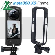 FORBETTER For Insta360 Protective Frame 1/4 Screw For Insta360 ONE X3 Action Camera Mount Tripod Adapter Anti Fall Hard Shell For Insta360 Protective Case