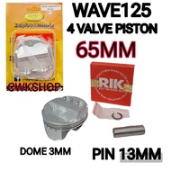 4V PISTON WAVE125 FORGED PISTON 4 VALVE PIN 13MM 65MM 66MM HPSP 4V PISTON